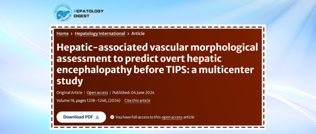 Pre-TIPS Assessment of Liver-Related Vascular Morphology Can Predict Overt Hepatic Encephalopathy